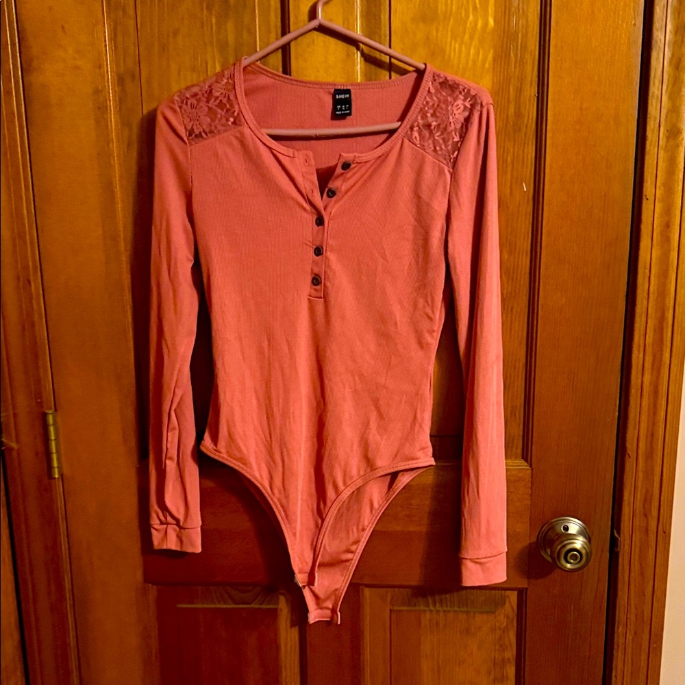 SHEIN Dusty Rose Long Sleeve Top